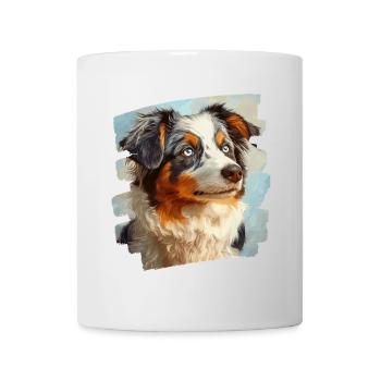 Australian Shepherd - Tasse - Weiß - Vorne