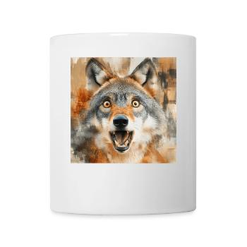 Wolf - Tasse - Weiß - Vorne