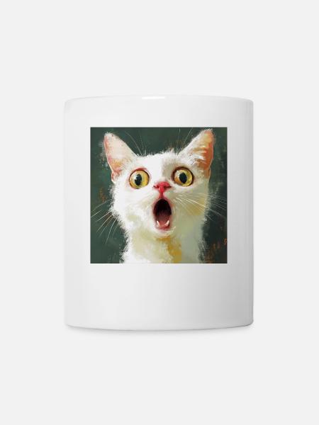 Weiße Katze - Tasse - Weiß