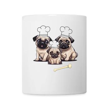 Carlin Chien Chien Cuisinier Cuisiniers Cuisinier - Mug blanc - blanc - Devant