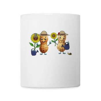 Cacahuète Jardinier Jardinage Fleurs Cacahuètes - Mug blanc - blanc - Devant