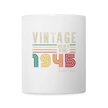 Jahrgang 1945, Jahrgang 1945 Geburtstagsgeschenk - Tasse - Weiß - Vorne