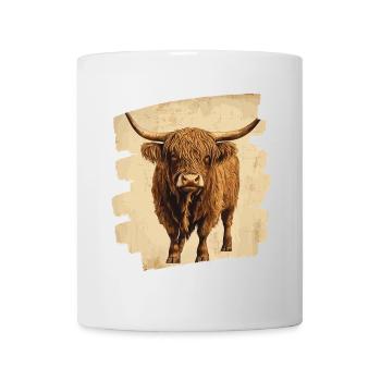Bovins écossais des Highlands - Mug blanc - blanc - Devant