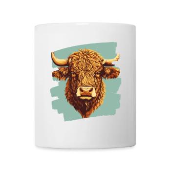 Bovins écossais des Highlands - Mug blanc - blanc - Devant