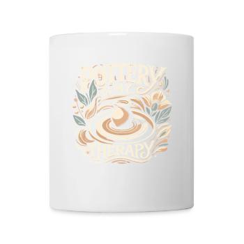 Töpfern ist meine Therapie - Tasse - Weiß - Vorne