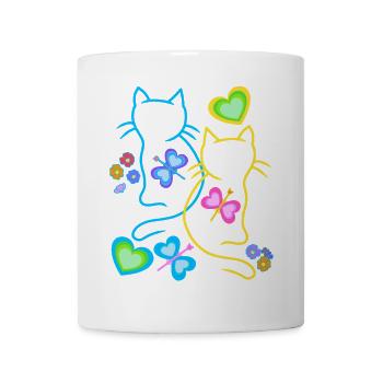 Chat Chats Chaton Enfants Enfant Bébé Printemps - Mug blanc - blanc - Devant