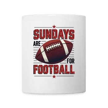Le dimanche, c’est le football américain - Mug blanc - blanc - Devant