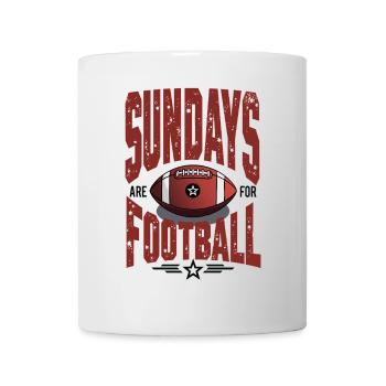 Le dimanche, c’est le football américain - Mug blanc - blanc - Devant