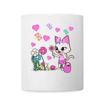 Chat Chats Enfant Enfants Bébé - Mug blanc - blanc - Devant