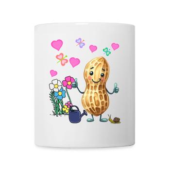 Cacahuète Printemps Jardin Fleurs Enfants - Mug blanc - blanc - Devant