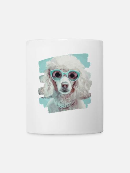 Pudel - Tasse - Weiß