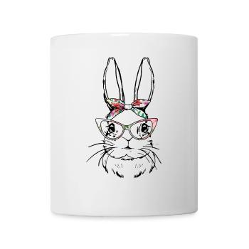 Stylish bunny with glasses for Easter - Mug - white - Front