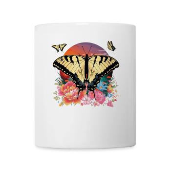 Les machaons tigrés sont les meilleurs pour les filles - Mug blanc - blanc - Devant