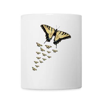 Les machaons tigrés sont les meilleurs pour les filles - Mug blanc - blanc - Devant