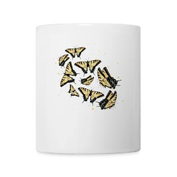 Les machaons tigrés sont les meilleurs pour les filles - Mug blanc - blanc - Devant