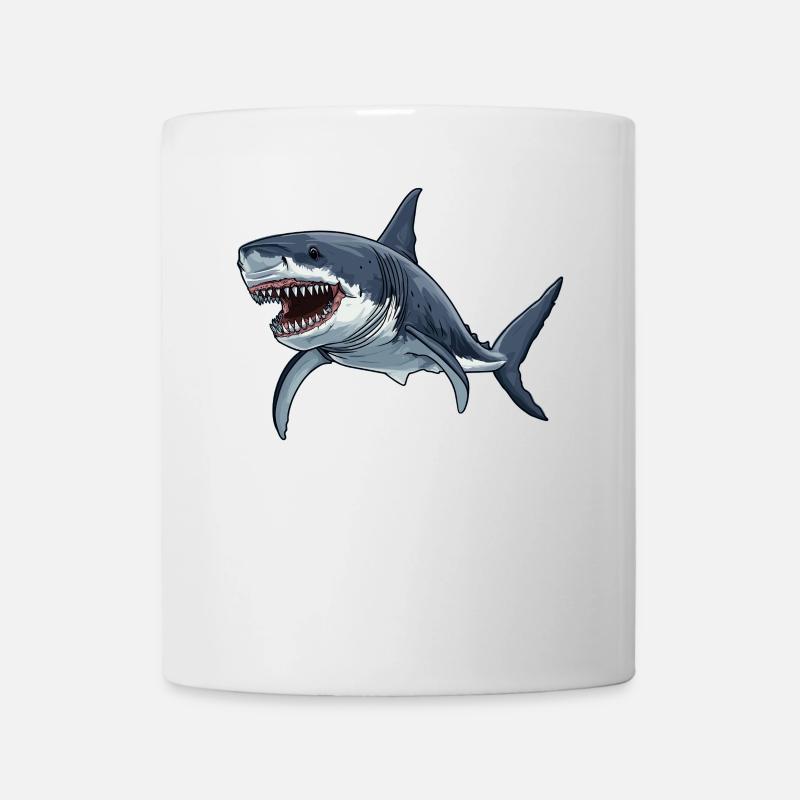Haie Hai - Tasse - Weiß