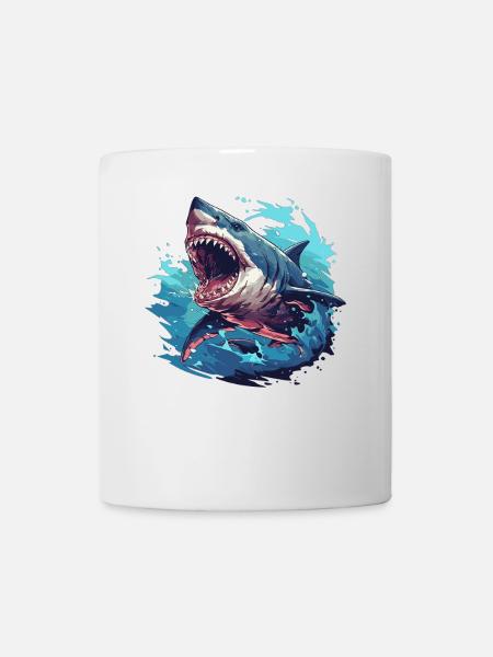 Haie Hai - Tasse - Weiß