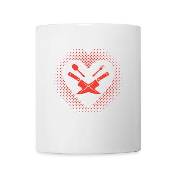 Ich liebe es zu kochen Spaß Meisterkoch Koch - Tasse - Weiß - Vorne