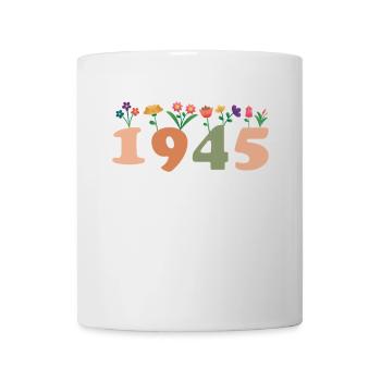 80 Années Vintage 1945 Anniversaire Femmes - Mug blanc - blanc - Devant