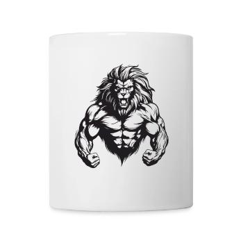 Löwe Muskeln Gym Bodybuilding - Tasse - Weiß - Vorne