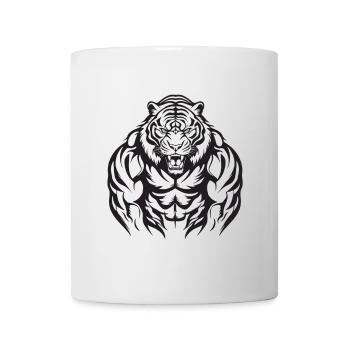 Tiger Bodybuilding Muskeln Workout Gym - Tasse - Weiß - Vorne