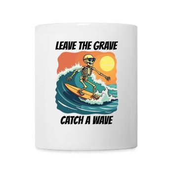 Surfing Surfing Skeleton Fun Cool Beach Vacation - Mug - white - Front