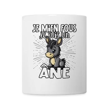 Je m'en fous je suis un ane - süßes Esel - Tasse - Weiß - Vorne