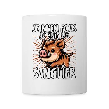 Je m’en fous je suis un sanglier - sweet - Mug blanc - blanc - Devant