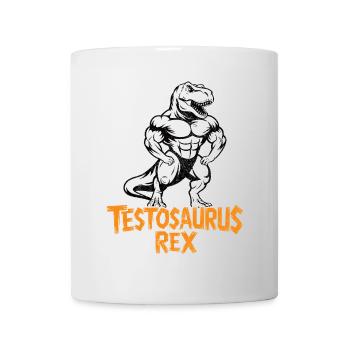 Testosaurus Rex Funny Bodybuilder Dinosaur - Mug - white - Front