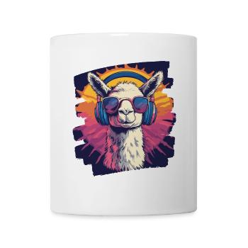 Lama Kopfhörer - Tasse - Weiß - Vorne