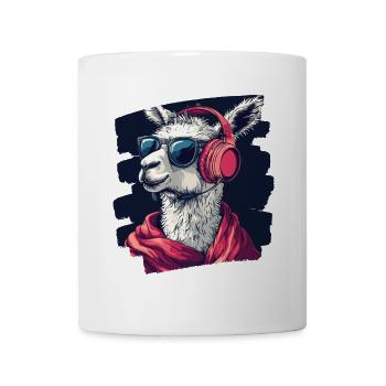 Lama Kopfhörer - Tasse - Weiß - Vorne