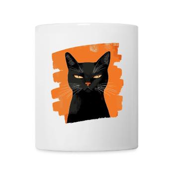 Chat noir - Mug blanc - blanc - Devant
