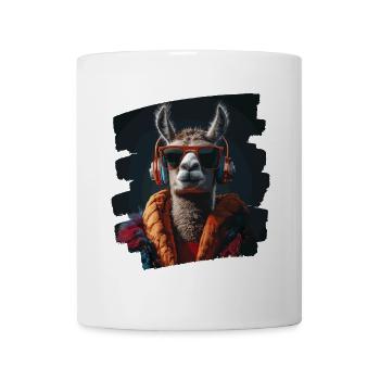 Lama Kopfhörer - Tasse - Weiß - Vorne
