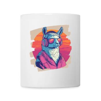 Lama Kopfhörer - Tasse - Weiß - Vorne