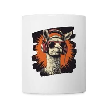 Lama Kopfhörer - Tasse - Weiß - Vorne