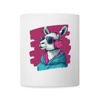 Lama Kopfhörer - Tasse - Weiß - Vorne