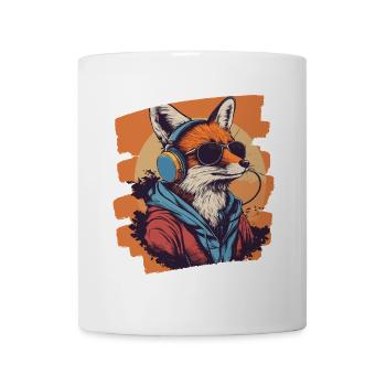 Fuchs Kopfhörer - Tasse - Weiß - Vorne