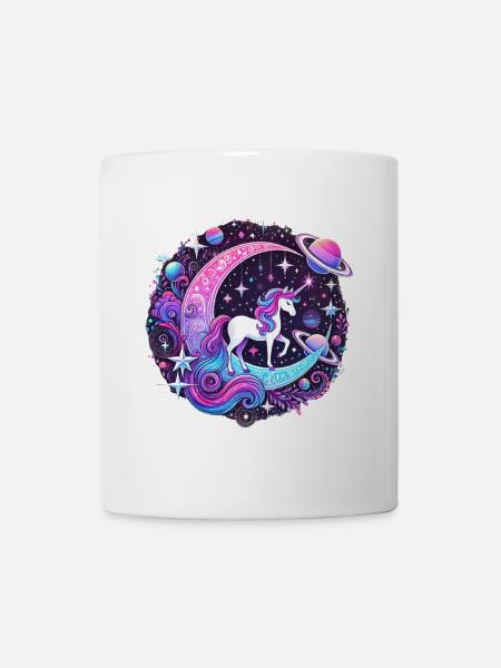 Galactic Unicorn on the Moon. - Mug - white