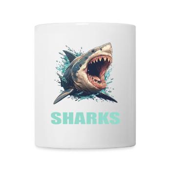 Haie Hai - Tasse - Weiß - Vorne