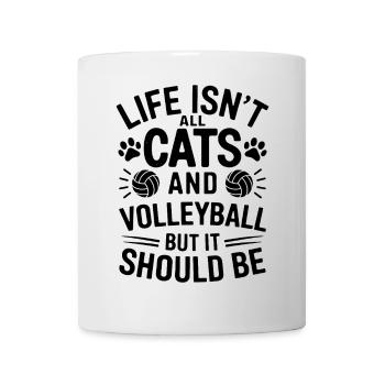 volley-ball dire chat drôle cadeau de volley-ball - Mug blanc - blanc - Devant