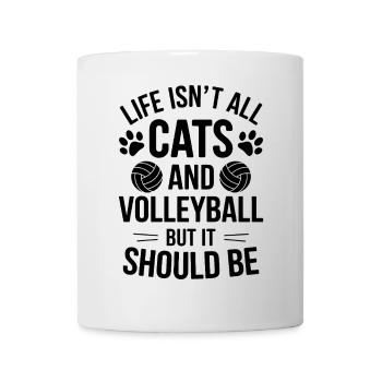 volley-ball dire chat drôle cadeau de volley-ball - Mug blanc - blanc - Devant