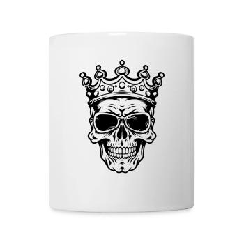 Crâne Roi Couronne - Mug blanc - blanc - Devant