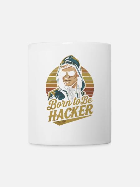Born to Be Hacker – Computer Science Nerd IT - Mug - white