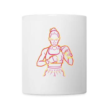 Boxerin Zeichnung - Tasse - Weiß - Vorne