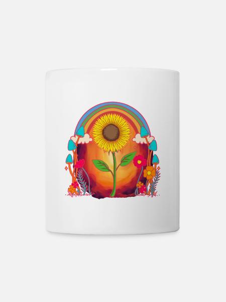 Sonnenblume Sonnenblumen Sonnenuntergang Natur - Kop/krus - hvid