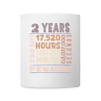 2 ans ! Cadeau d’anniversaire pour les 2 ans - Mug blanc - blanc - Devant