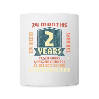 2 ans ! Cadeau d’anniversaire pour les 2 ans - Mug blanc - blanc - Devant