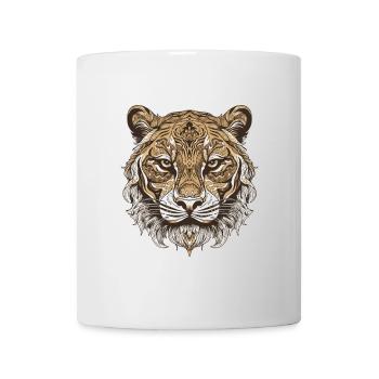 Tiger Porträt - Tasse - Weiß - Vorne