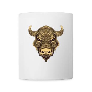 Taureau Portrait Taureau - Mug blanc - blanc - Devant
