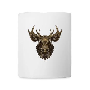 Elch Porträt - Tasse - Weiß - Vorne